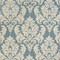 Blue Damask Woven Pattern Upholstery Fabric by The Yard - SKU: Huey Royal